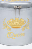 LEATHERETTE Crown Case - SILVER with GOLD Embroidery SALE $75