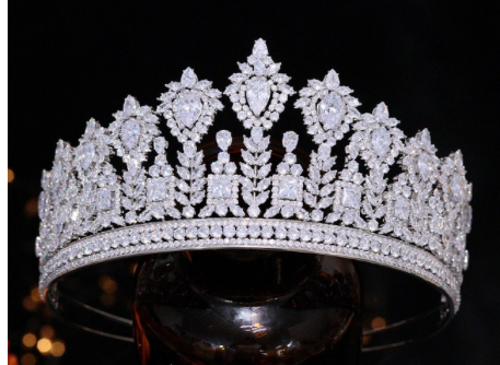 Fancy CZ Tiara - MANY COLOR CHOICES – Holly Hardwick Crowns display picture 1