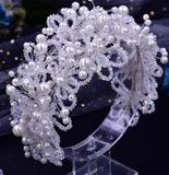 Pear Bridal Headpiece & Earrings