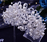 Pear Bridal Headpiece & Earrings