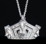MISS AMERICA Crown Necklace - SILVER OR GOLD OR PINK