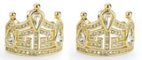 MISS AMERICA Crown Earrings -Silver or Gold