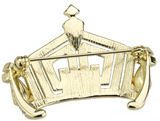 Miss America Crown Pin - Silver/Clear, Gold/Clear