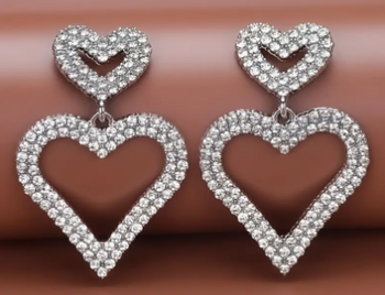 NEW! Open Heart Earrings - Gold or Silver
