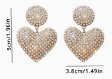 NEW! Dramatic Heart Earrings - Gold or Silver