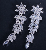 Marquise Cluster Flower Drop CZ Luxury Earrings