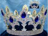 Worldwide Crown - Gold/Clear, Sapphire Blue or Silver/Clear, AB or Purple