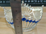 NEW! SAPPHIRE BLUE TIPS Accented Pageant Crown