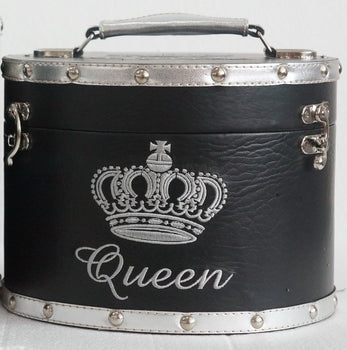 Majesty BLACK/SILVER Crown Case 9" WIDE  X 6.7" TALL -  SALE $75.00 only 1 LEFT!