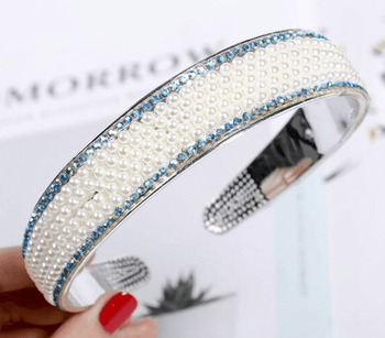 Four Row Pearl and Stone Hairband - 5 colors!