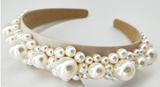 Large Pearl Clusters on Headband