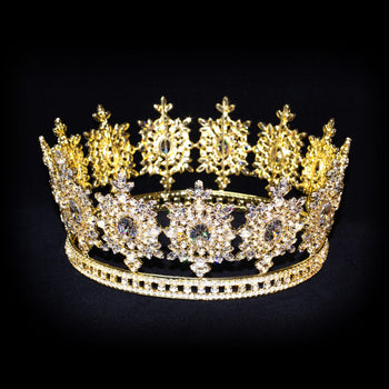 Brilliant CRYSTAL Gold Full Crown with Emblem