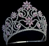 Constance Contour Tiara - Clear, Pink, or Red Accents