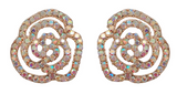 Rose Earrings - Gold, Silver, Aurora Borielis