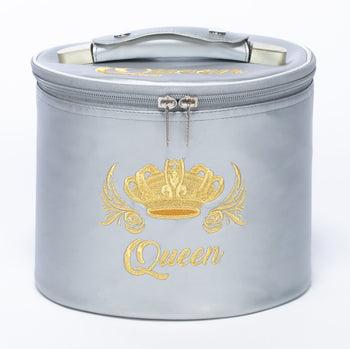 LEATHERETTE Crown Case - SILVER with GOLD Embroidery SALE $75