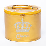LEATHERETTE Crown Case -  GOLD with SILVER Embroidery SALE $75