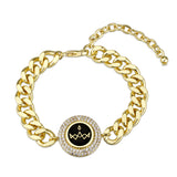 Miss America Logo Gold Link Bracelet