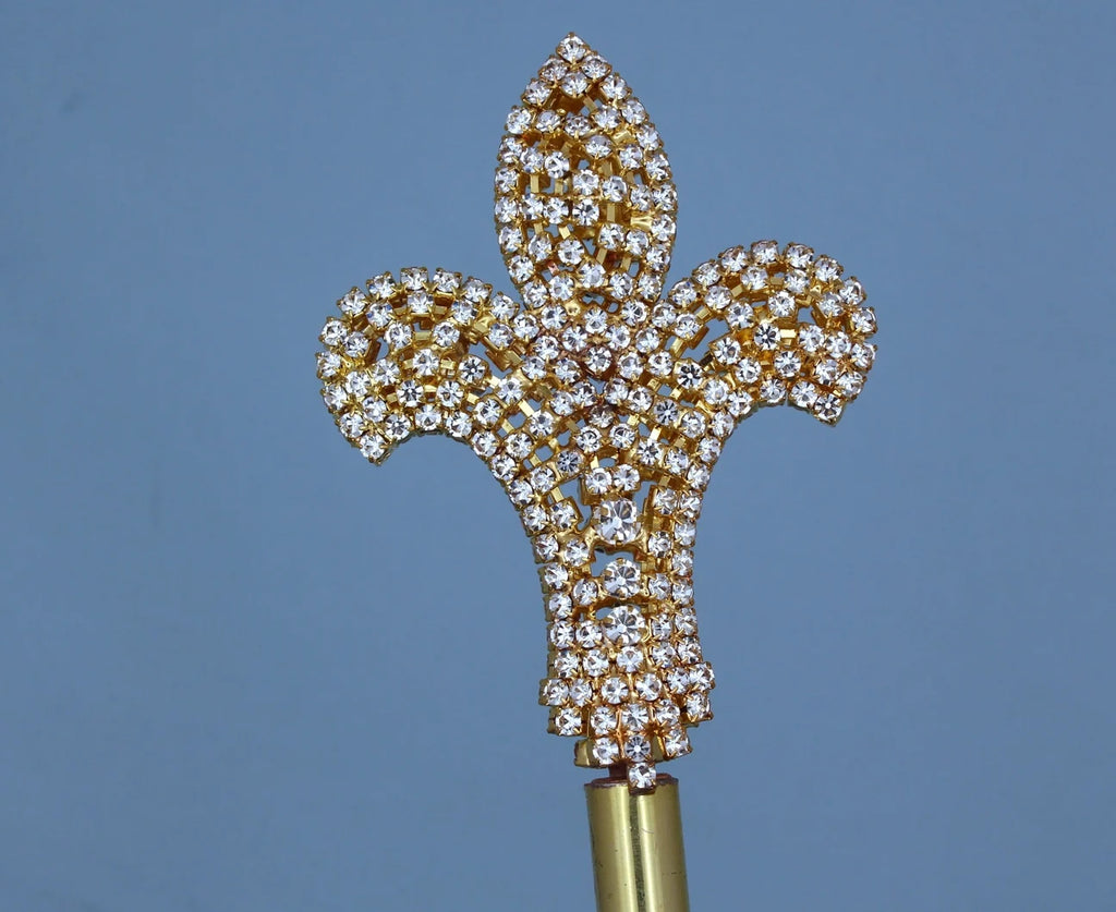 Fleur de lis Rhinestone Scepter