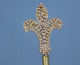 Fleur de lis Rhinestone Scepter