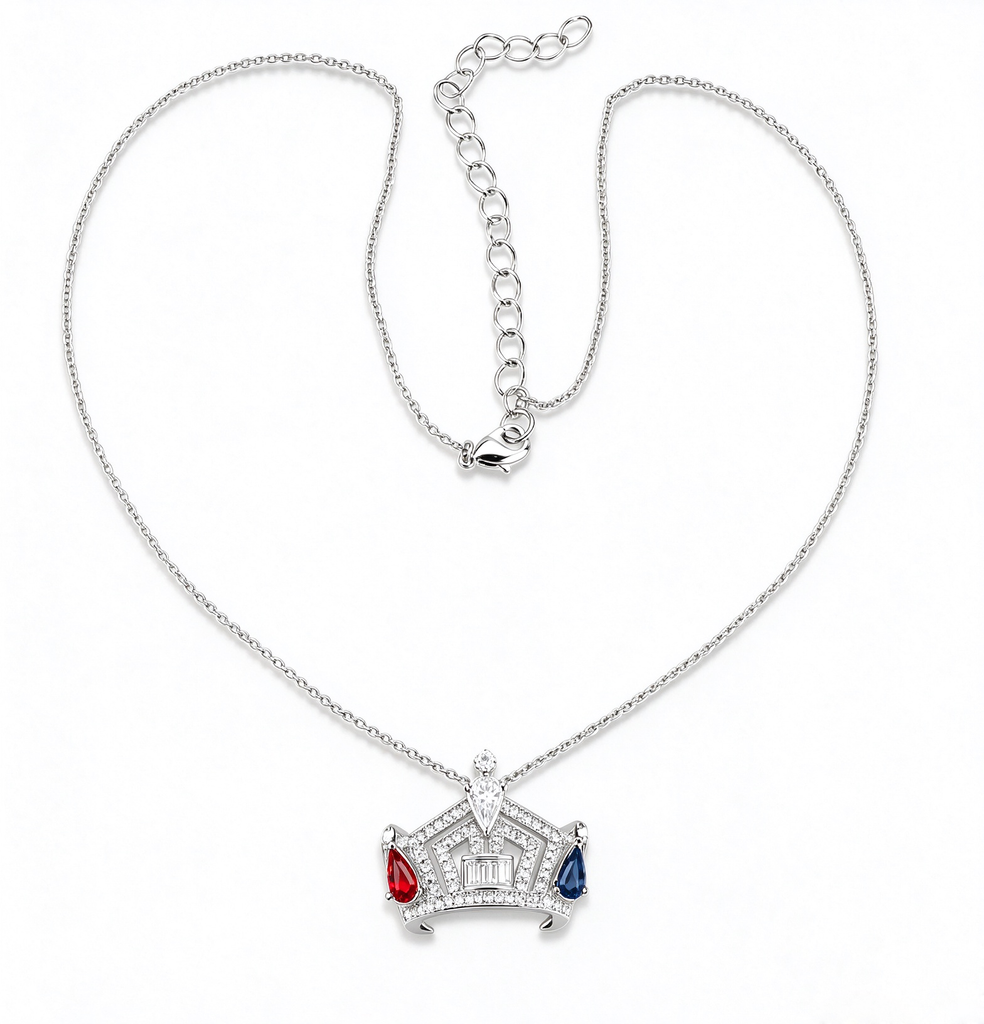 Miss America Patriotic Crown Necklace