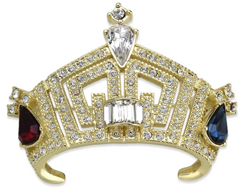 Patriotic "Madison Marsh" Crown Pin - Red/ Clear/Blue Silver or Gold LTD. EDITION