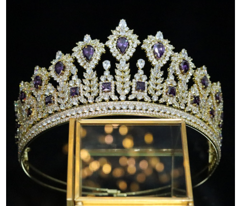 Fancy CZ Tiara - MANY COLOR CHOICES