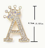 New for 2024 - INITIAL CROWN PINS - GOLD OR SILVER