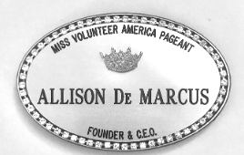 Miss Volunteer America Crown Name Badges