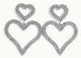 NEW! Open Heart Earrings - Gold or Silver
