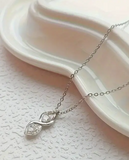 NEW!!! lLil Sister's Clear Crystal Necklace