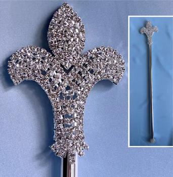 Fleur de lis Rhinestone Scepter