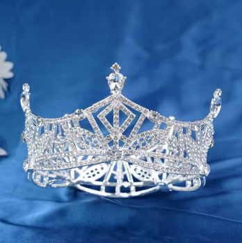 Pageant Miss Crown- Clear or with Aurora Borielis Accents