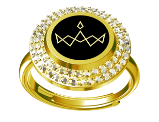 NEW! Miss America Logo Gold Adjustable Ring