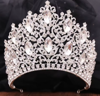 Dramatic Flourish Contoured Tiara - Many Colors