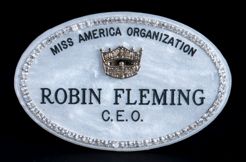 Mother of Pearl Miss America Name Badge