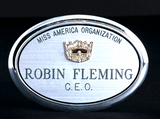 Framed Miss America Crown Name Badge