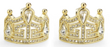 MISS AMERICA Crown Earrings -Gold