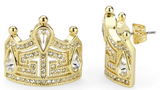 MISS AMERICA Crown Earrings -Gold