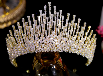 Lightening CZ Tiara - Gold, Silver, Rose Gold