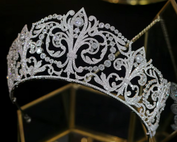 Fleur de Lis CZ Tiara