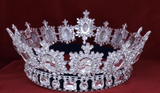 Elegant CRYSTAL Full Crown-Silver/Clear