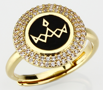 NEW! Miss America Logo Gold Adjustable Ring