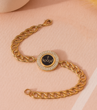NEW! Miss America Logo Gold Link Bracelet