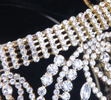 Rhinestone Pageant Adjustable Crown - Gold or Silver