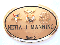 Multiple Emblems Name Badge