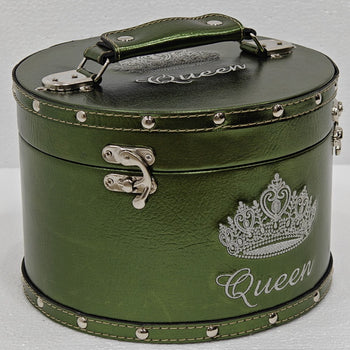 Small Metallic Crown Case 8.5" WIDE X 6" TALL - 9 COLORS $119.00