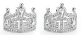 MISS AMERICA Crown Earrings -Gold or Silver
