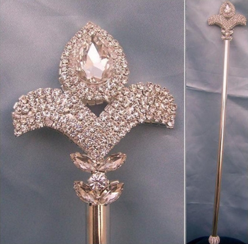 Fleur de lis Rhinestone Scepter