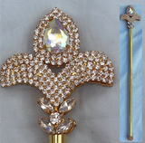 Fleur de lis Rhinestone Scepter