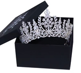 Aurora CZ Tiara Silver, Gold or Rose Gold